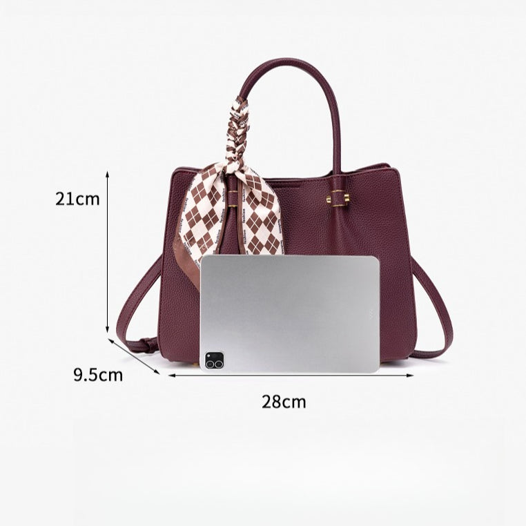 Modern Sleek Vegan Eco-Leather Tote Clutch Bag