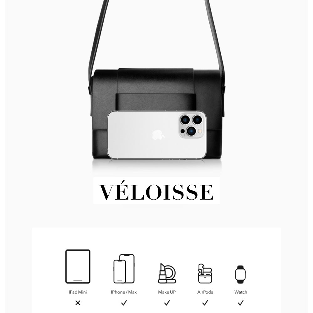 Bolso bandolera de hombro con caja tejida de cuero genuino para mujer en estilo minimalista