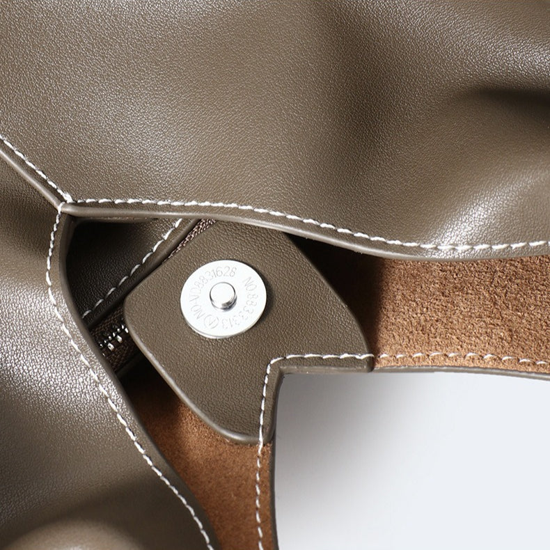The Artisan Weave Genuine Leather Hobo Tote Bag with Detachable Strap
