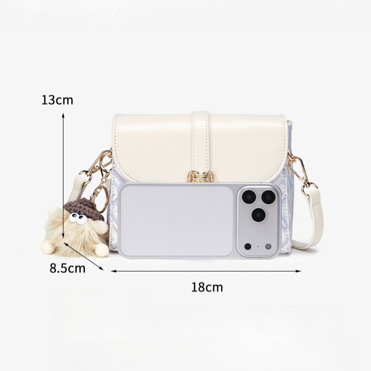 Vintage Oriental Embroidery Vegan Eco-leather Clutch Bag with Playful Charm