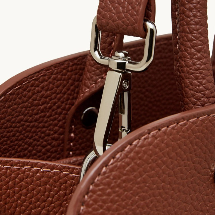 Borsa in vera pelle Executive strutturata - Raffinata tote da lavoro a pannelli
