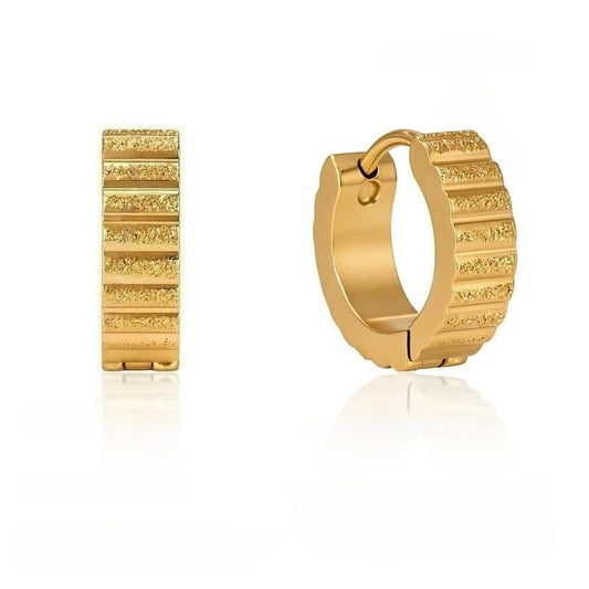 Luxury Vintage Ribbed Beaded Champagne Charm Earrings