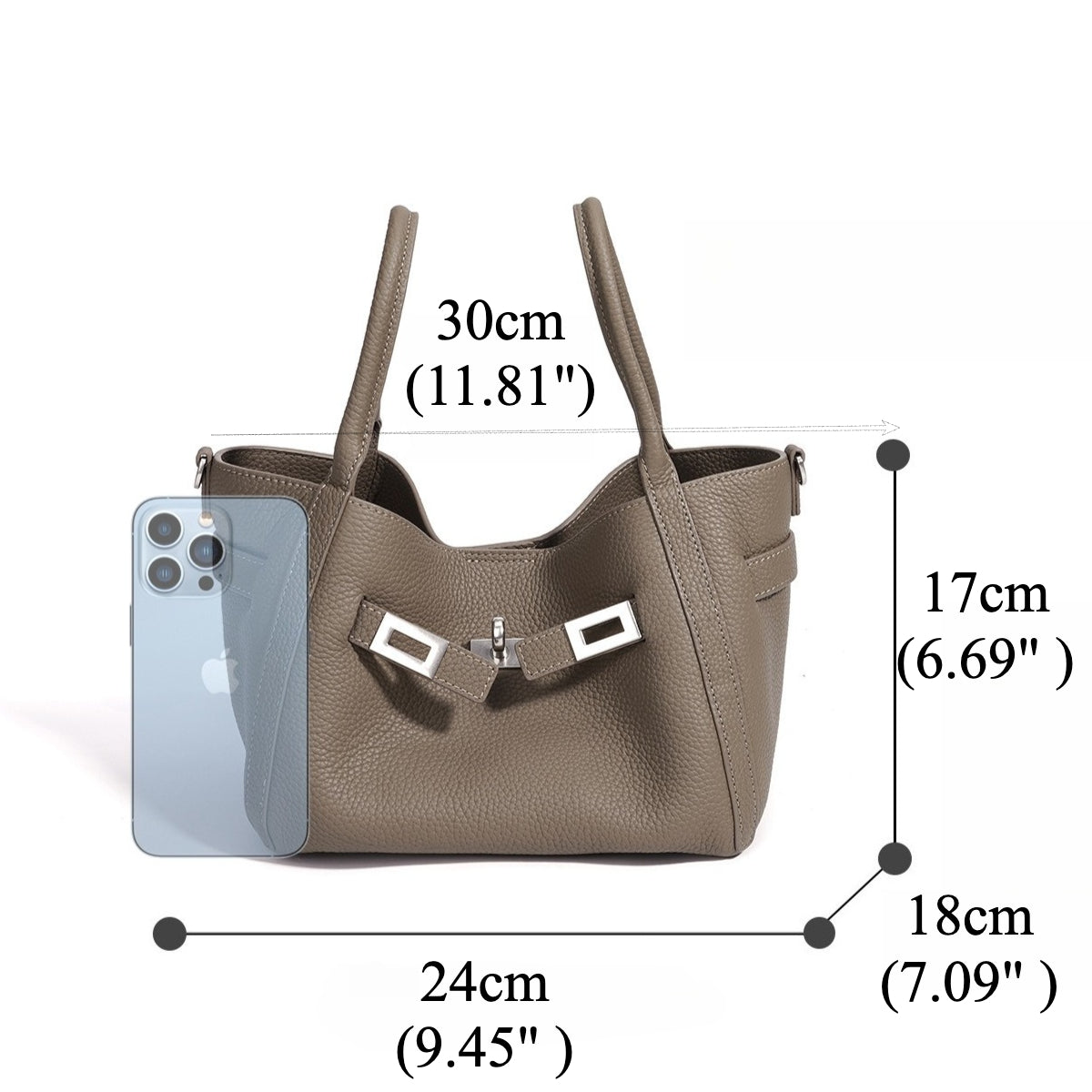 Casual Genuine Leather Mini Bucket Clutch Bag