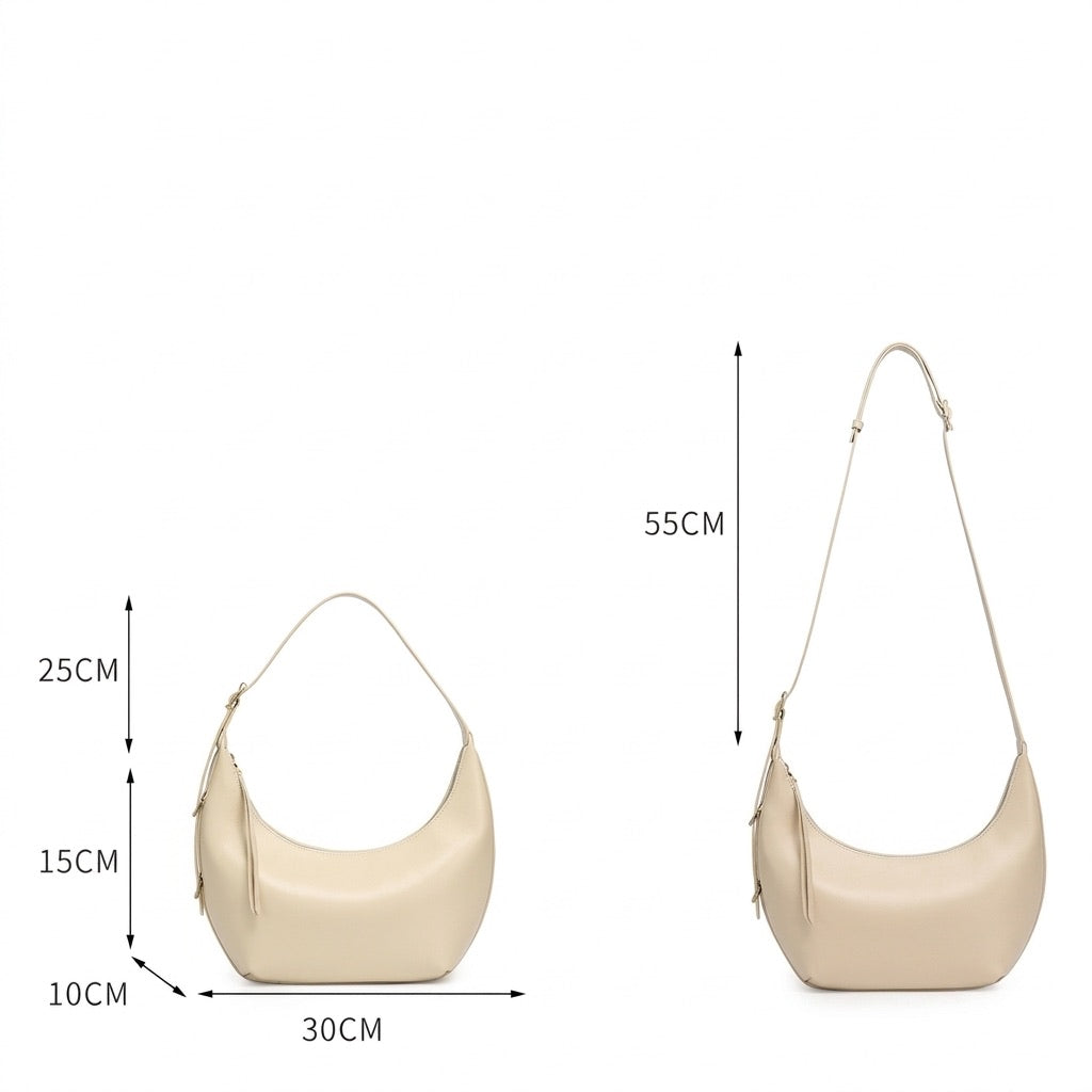 Borsa hobo di nicchia senza tempo in vera pelle con patina unica cerata a olio