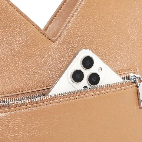 Gewebte Handtasche aus echtem Leder für Damen