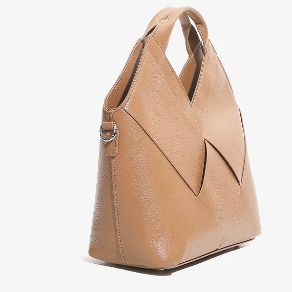 Gewebte Handtasche aus echtem Leder für Damen