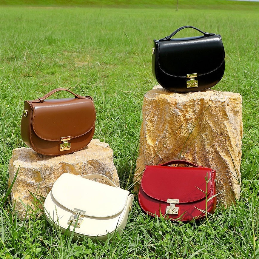Elegante Satteltasche aus echtem Leder für Damen