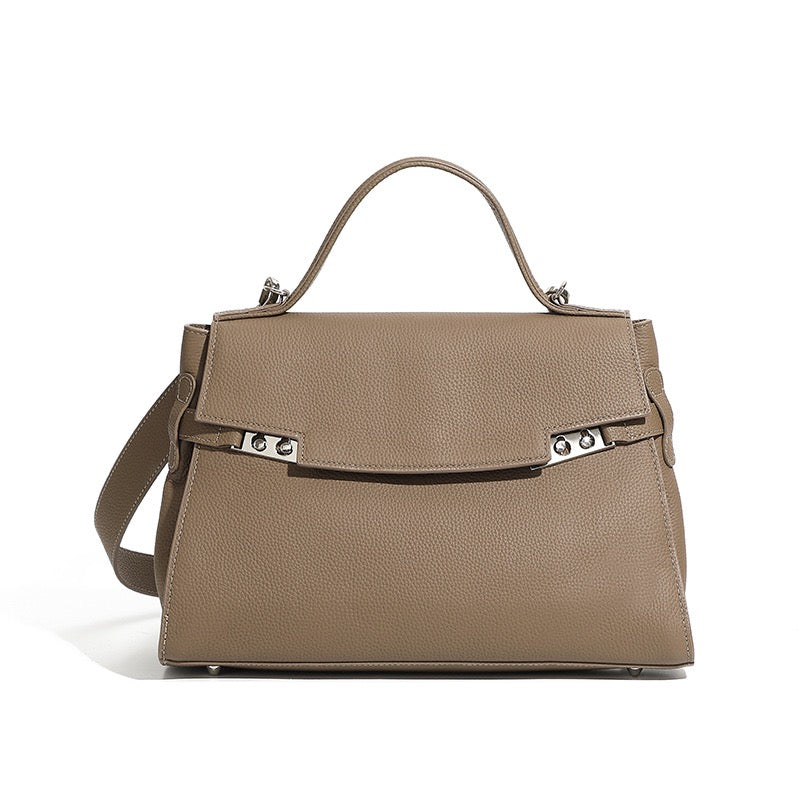 大西 MINIMAL LEATHER SHOULDER BAG 2926B Women's Genuine Leather Minimalist Slouchy Shoulder Bag