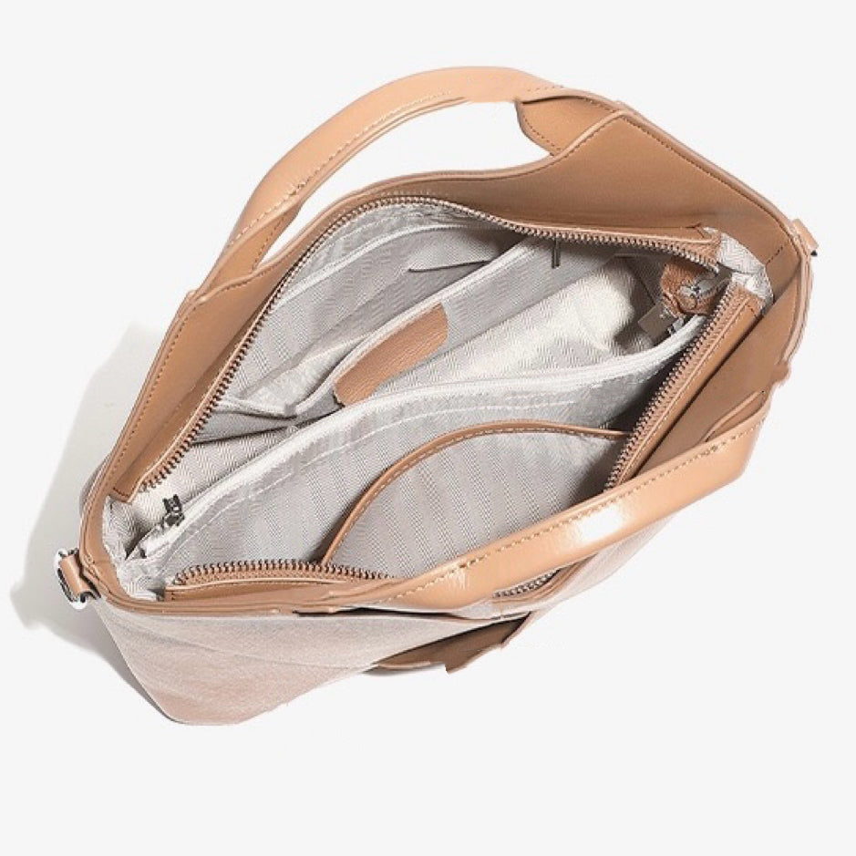 Gewebte Handtasche aus echtem Leder für Damen