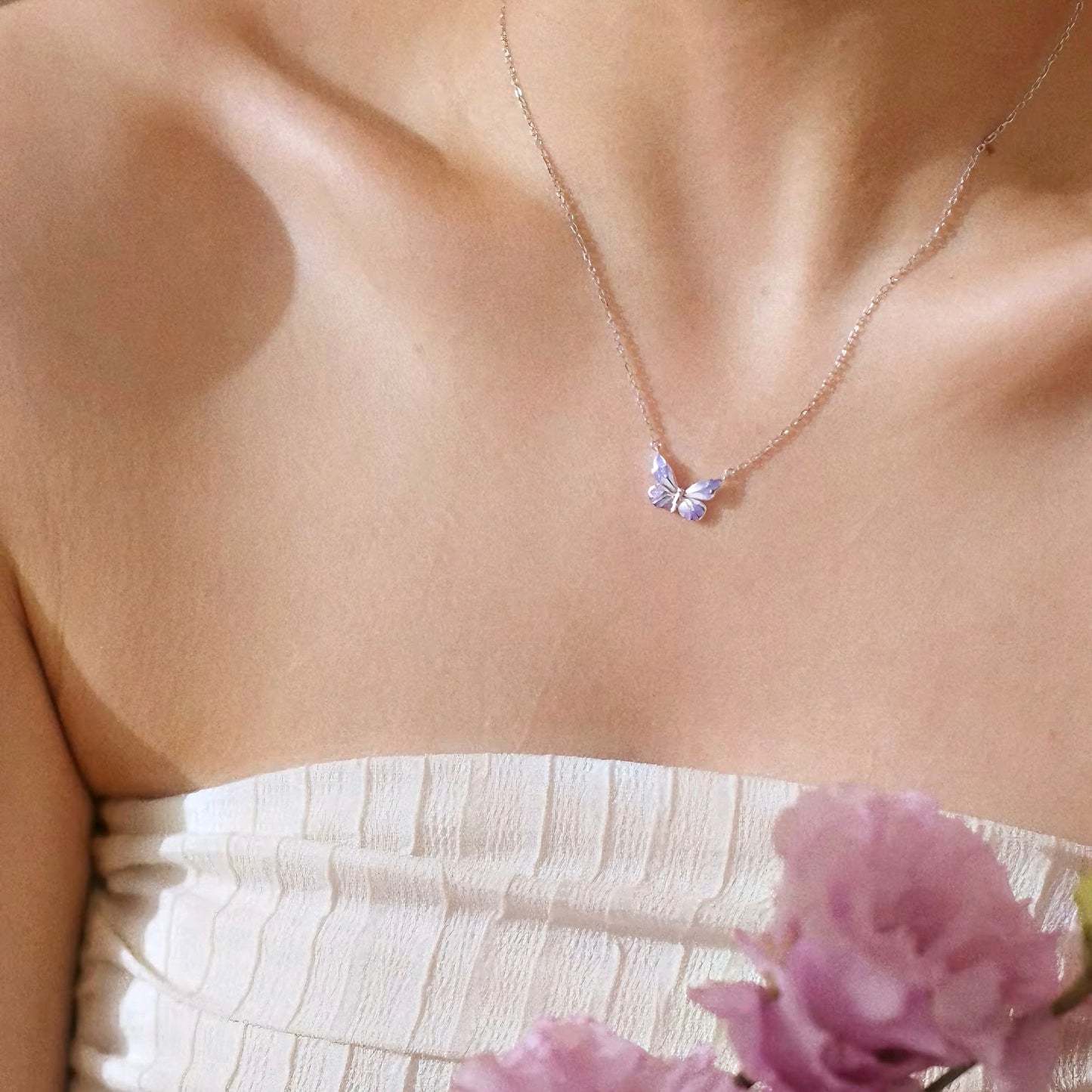 【限定版】夢見るパープルバタフライジュエリー2-in-1セット
