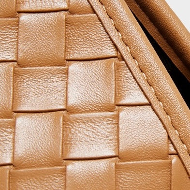 Gewebte Pendlertasche aus echtem Leder für Damen