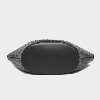 Gewebte Pendlertasche aus echtem Leder für Damen