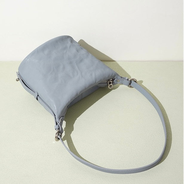 Women's Soft Genuine Leather Minimalist Crossbody Shoulder Bag