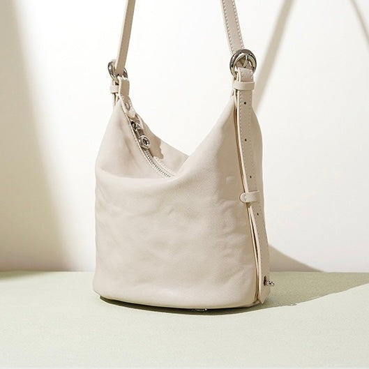 Women's Soft Genuine Leather Minimalist Crossbody Shoulder Bag