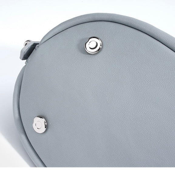 Sac à bandoulière minimaliste en cuir véritable souple pour femme