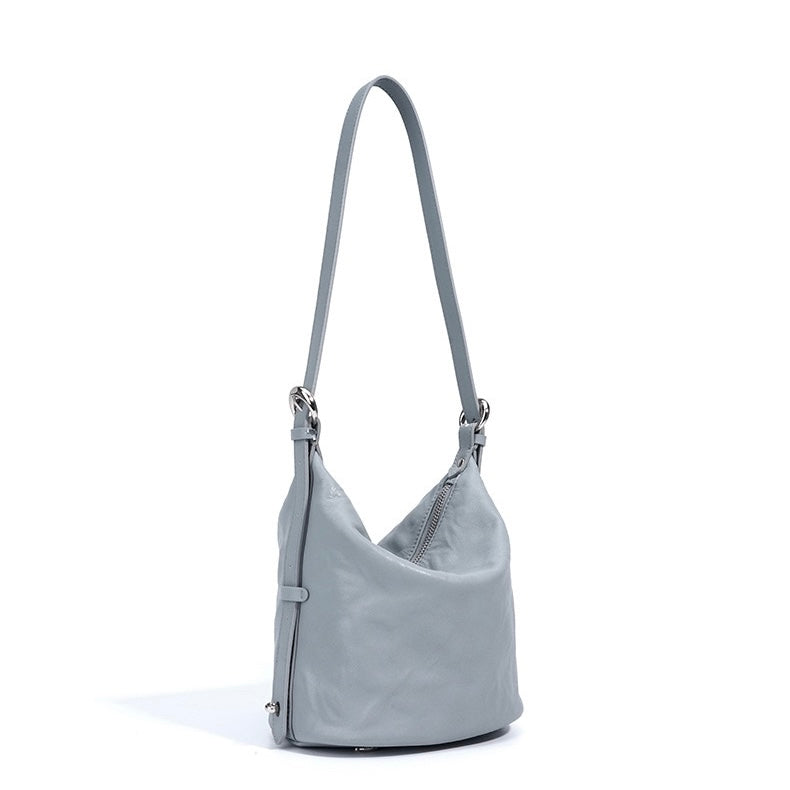 Women's Soft Genuine Leather Minimalist Crossbody Shoulder Bag