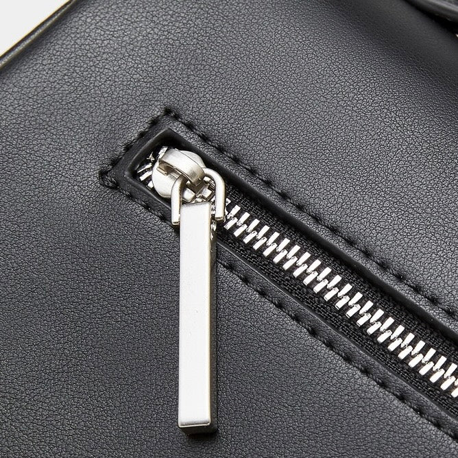 Damen-Schulterhandtasche aus echtem Leder mit Schlossverschluss