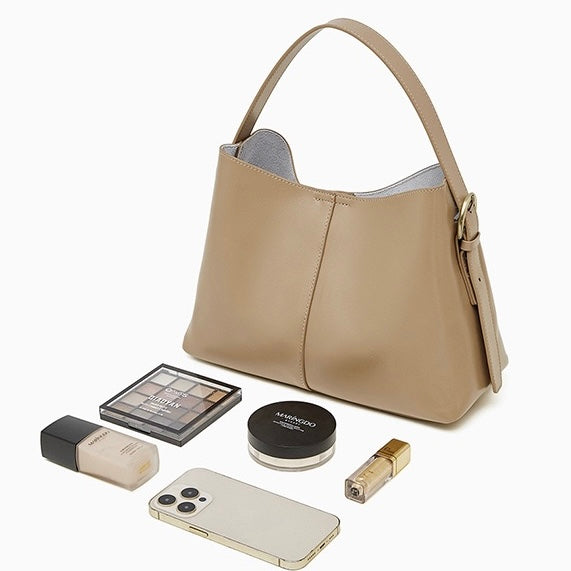 Große Umhängetasche aus echtem Leder für Damen – pflanzlich gegerbte Commuter Crossbody