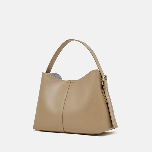 Große Umhängetasche aus echtem Leder für Damen – pflanzlich gegerbte Commuter Crossbody