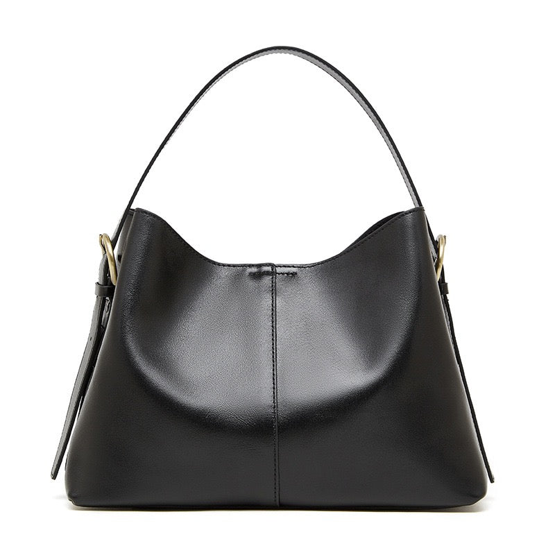 Große Umhängetasche aus echtem Leder für Damen – pflanzlich gegerbte Commuter Crossbody