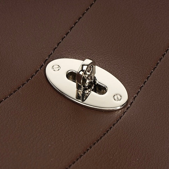 Minimalistische Umhängetasche aus echtem Leder für Damen mit großer Kapazität und Kette