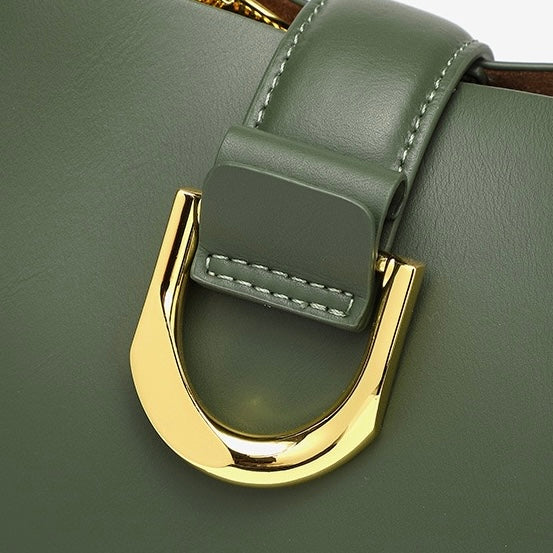 Sac seau en cuir véritable pour femme – Sac bandoulière grande capacité pour les déplacements quotidiens