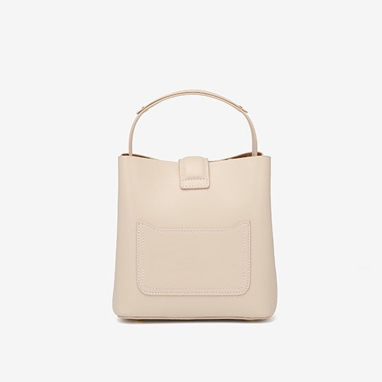 Sac seau en cuir véritable pour femme – Sac bandoulière grande capacité pour les déplacements quotidiens