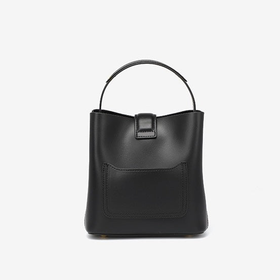 Sac seau en cuir véritable pour femme – Sac bandoulière grande capacité pour les déplacements quotidiens