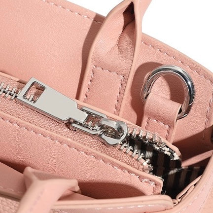 Quadratische Umhängetasche aus echtem Leder für Damen