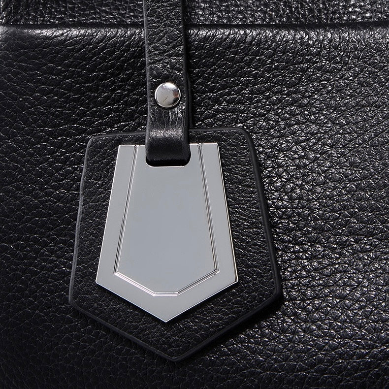 Sac fourre-tout grande capacité en cuir véritable pour femme – Style décontracté élégant