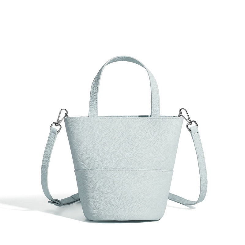 Minimalistische Umhängetasche aus echtem Leder für Damen