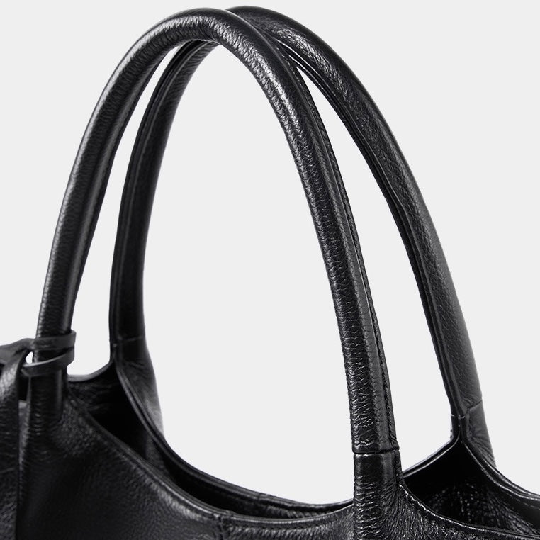 Sac fourre-tout grande capacité en cuir véritable pour femme – Style décontracté élégant
