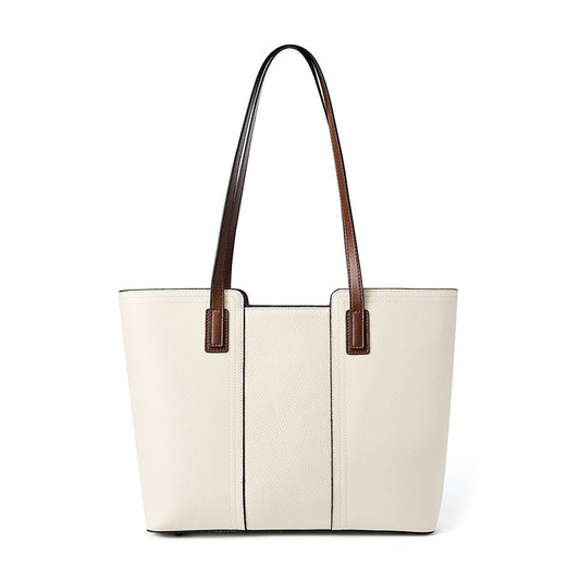 Women’s Genuine Leather Large Capacity Tote Shoulder Bag – Commuter Everyday Purse