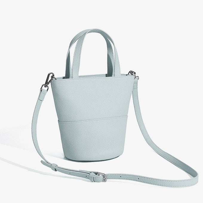 Minimalistische Umhängetasche aus echtem Leder für Damen