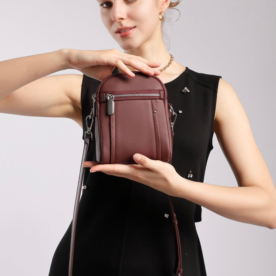 TOGO Rindsleder Crossbody Vielseitige modische Handy-Umhängetasche