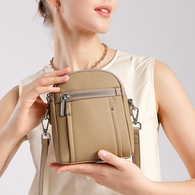 TOGO Rindsleder Crossbody Vielseitige modische Handy-Umhängetasche