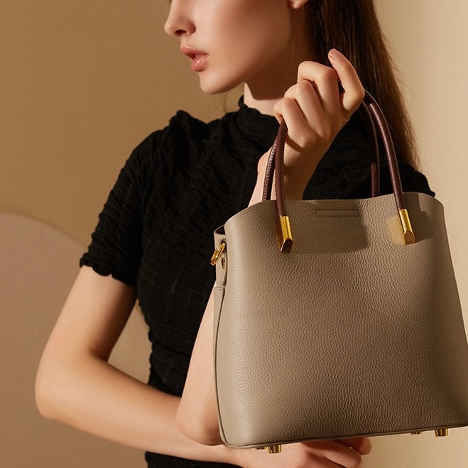 Elegante Damen Echtleder Umhängetasche