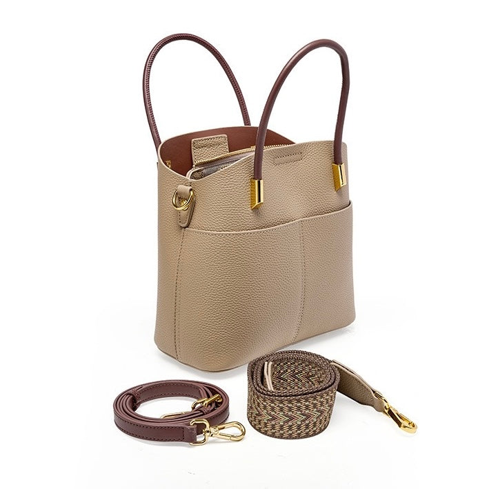 Elegante Damen Echtleder Umhängetasche