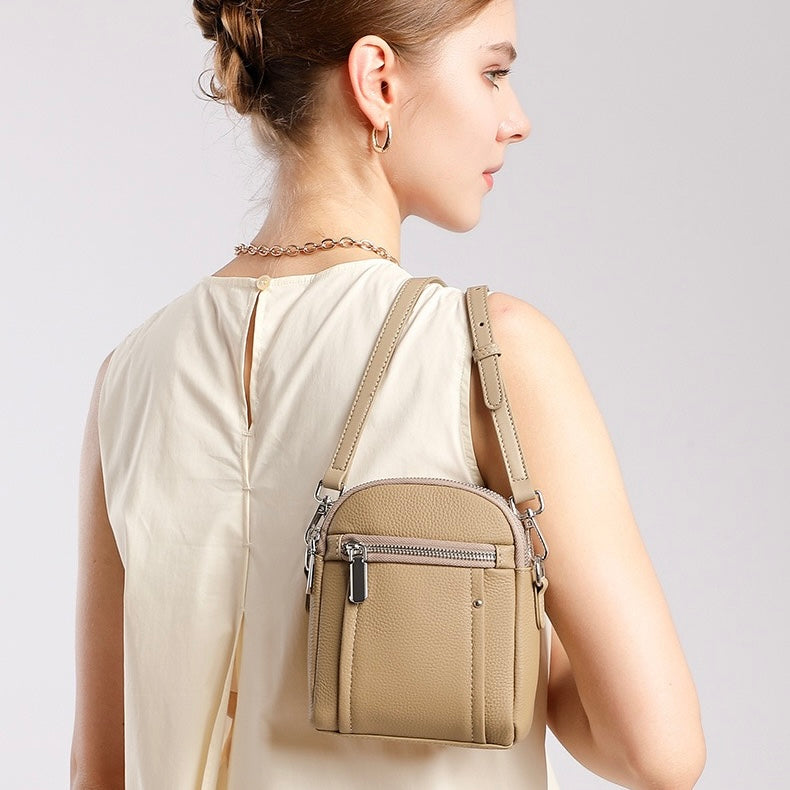 TOGO Rindsleder Crossbody Vielseitige modische Handy-Umhängetasche