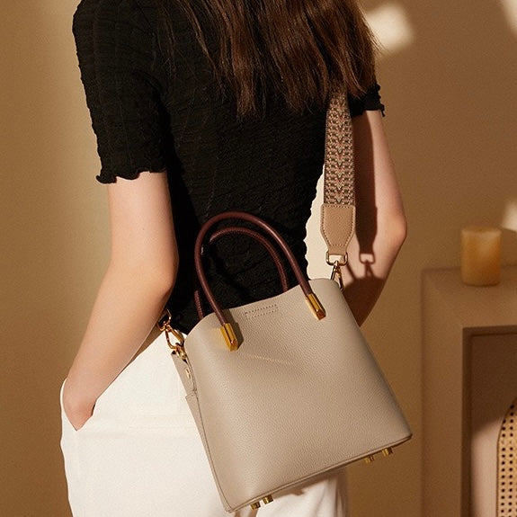 Elegante Damen Echtleder Umhängetasche