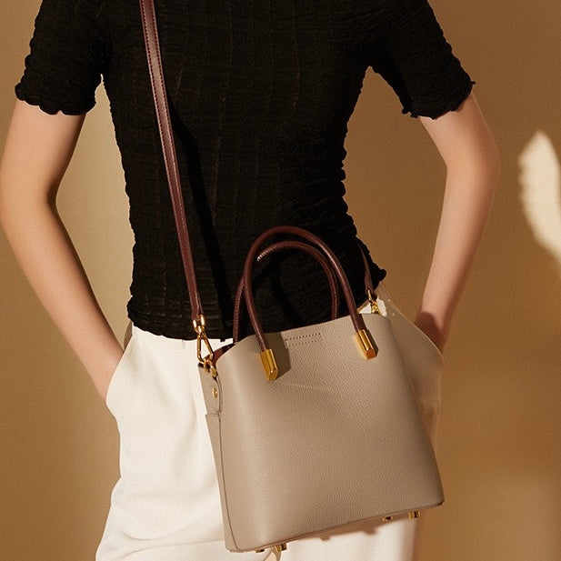 Elegante Damen Echtleder Umhängetasche