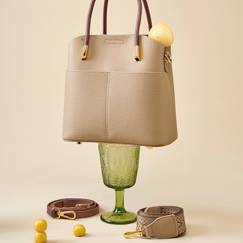 Elegante Damen Echtleder Umhängetasche