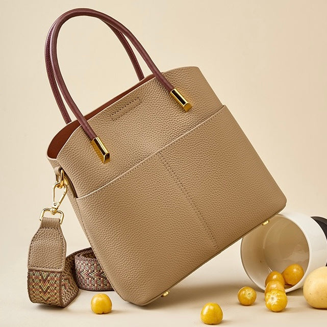 Elegante Damen Echtleder Umhängetasche