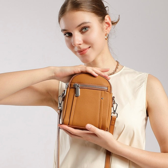 TOGO Rindsleder Crossbody Vielseitige modische Handy-Umhängetasche