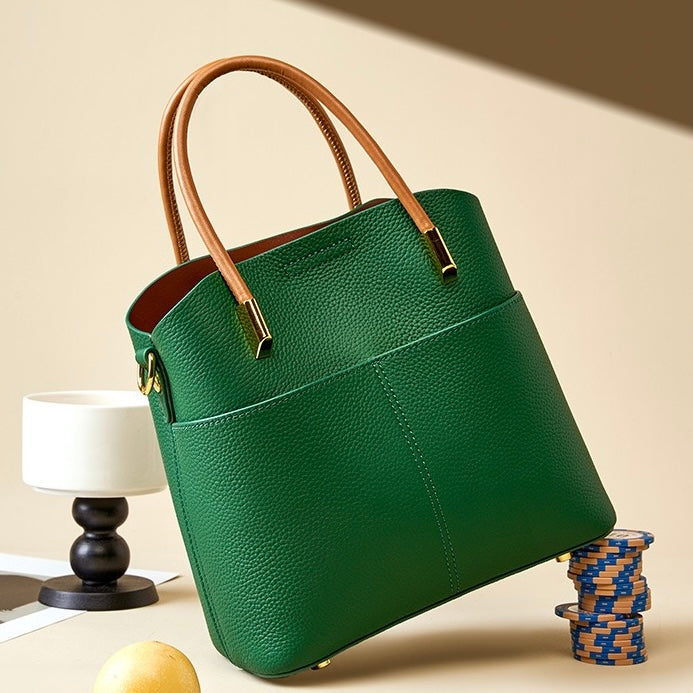 Elegante Damen Echtleder Umhängetasche