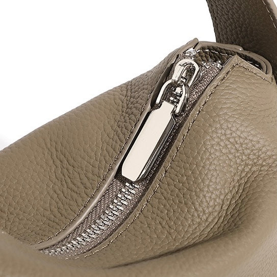 Geometrische Umhängetasche aus echtem Leder für Damen mit Kissen