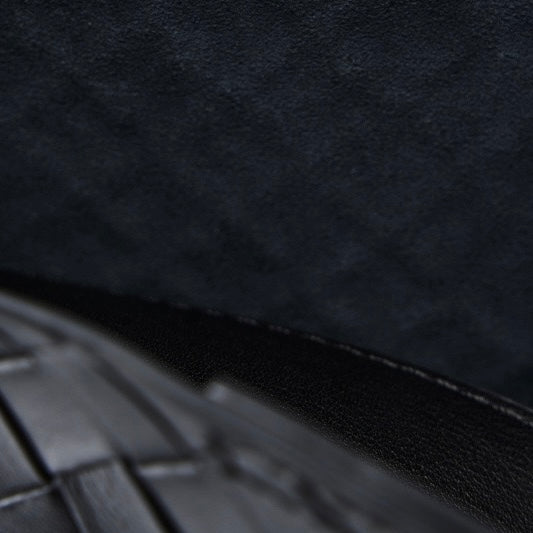 Sac fourre-tout minimaliste en cuir véritable tissé pour femme