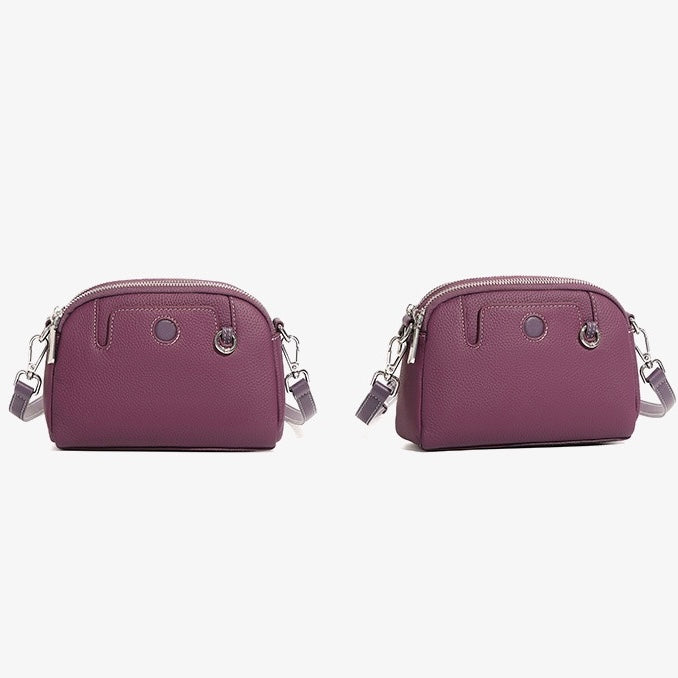 Bolso bandolera versátil de hombro para mujer de piel genuina de vaca