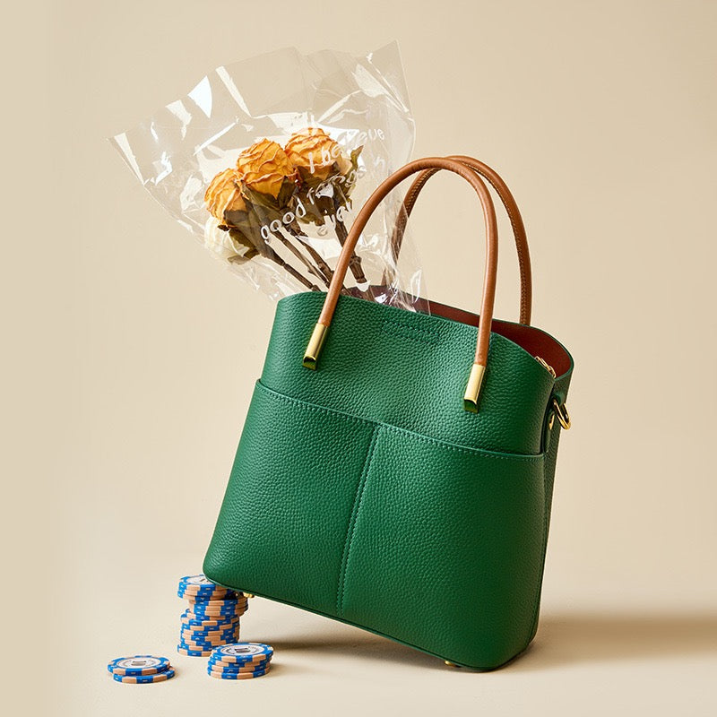 Elegante Damen Echtleder Umhängetasche