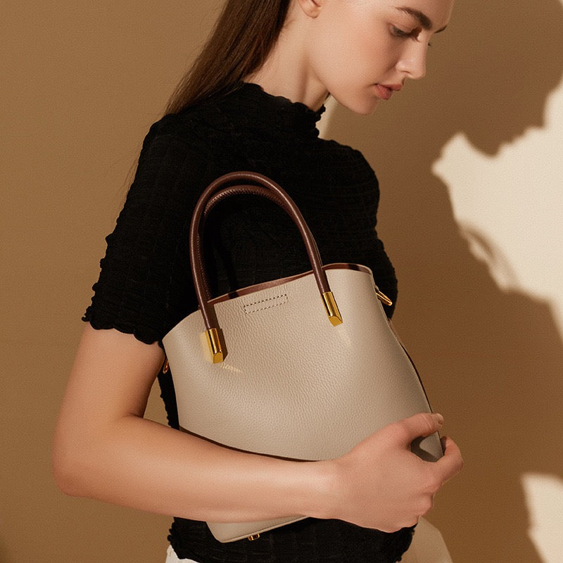 Elegante Damen Echtleder Umhängetasche
